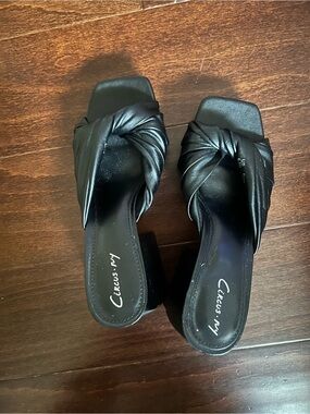 Circus by Sam Edelman Black Knotted Slide Mules